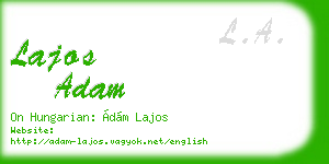 lajos adam business card